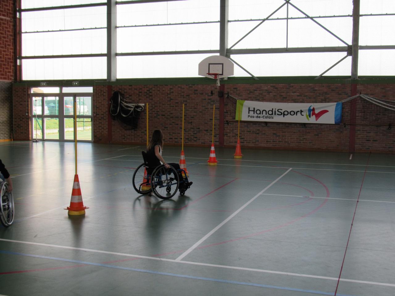 Slalom en fauteuil